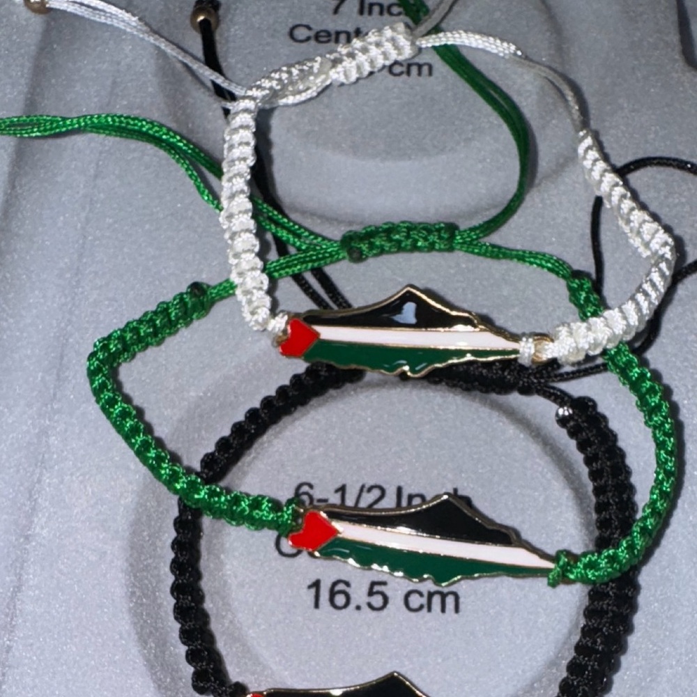 COPY - Palestine Map Bracelet - Palestine Flag, 3 colors $$25